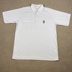 Vintage Disney Fashions Mickey Mouse Golf Polo Shirt Blue Mens Large Made in USA
